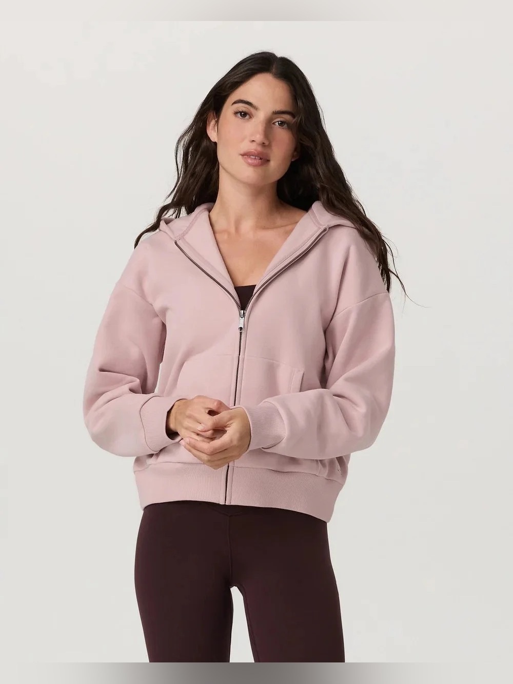 Vuori Restore Full Zip Hoodie Vintage Rose Pink Size S